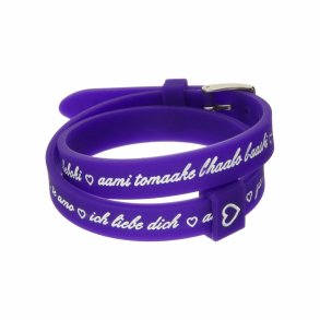 Armbnd til kvinder il mezzometro I LOVE YOU SILVER - BRACCIALE IN SILICONE/SILICONE BRACELET