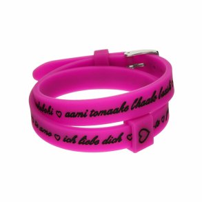 Armbnd til kvinder il mezzometro I LOVE YOU SILVER - BRACCIALE IN SILICONE/SILICONE BRACELET