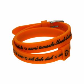 Armbnd til kvinder il mezzometro I LOVE YOU SILVER - SILICONE BRACELET