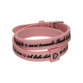 Armbnd til kvinder il mezzometro I LOVE YOU SILVER - BRACCIALE IN SILICONE/SILICONE BRACELET