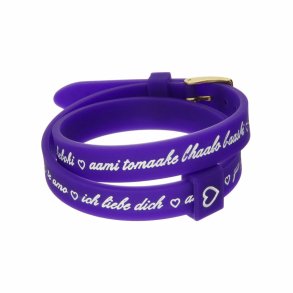 Armbnd til kvinder il mezzometro I LOVE YOU GOLD - BRACCIALE IN SILICONE/SILICONE BRACELET