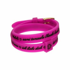 Armbnd til kvinder il mezzometro I LOVE YOU GOLD - BRACCIALE IN SILICONE/SILICONE BRACELET