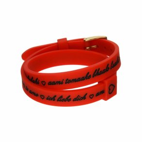 Armbnd til kvinder il mezzometro I LOVE YOU GOLD - BRACCIALE IN SILICONE/SILICONE BRACELET