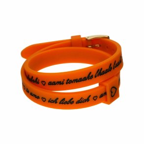 Armbnd til kvinder il mezzometro I LOVE YOU GOLD - BRACCIALE IN SILICONE/SILICONE BRACELET