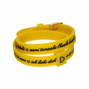 Armbnd til kvinder il mezzometro I LOVE YOU GOLD - BRACCIALE IN SILICONE/SILICONE BRACELET
