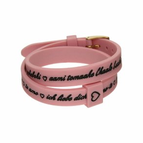 Armbnd til kvinder il mezzometro I LOVE YOU GOLD - BRACCIALE IN SILICONE/SILICONE BRACELET