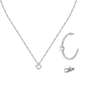 St med halskde og reringe La Petite Story LPS20ASD05 Slvfarvet