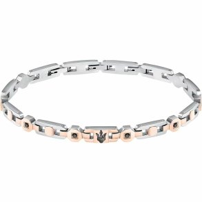 Armbnd til mnd Maserati Rustfrit stl 21,5 cm Slvfarvet