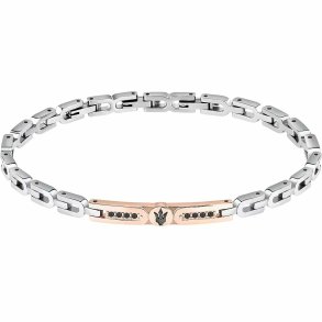 Armbnd til mnd Maserati Rustfrit stl 21,5 cm Slvfarvet