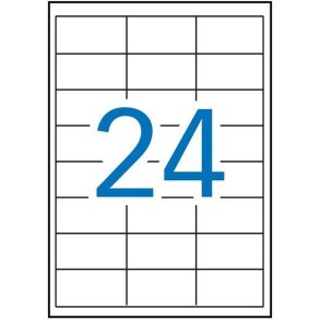 Selvklbende etiketter Apli 01263 Hvid