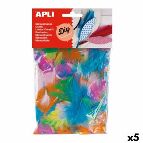 Materiale til h�ndarbejde Apli Fjer Multifarvet 14 g (5 enheder)