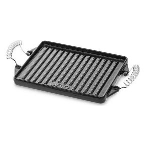 Grill-kogeplade Vaello Rektangulr Sort Glaseret stl (27 x 21 cm)