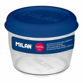 Hermetisk madkasse Milan 500 ml Bl Gennemsigtig Plastik Cirkulr  12 cm