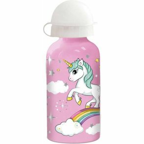 Vandflaske Stor Unicorn Rainbow Silikone Aluminium 400 ml
