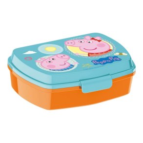 Madkasse til Sandwich Peppa Pig Having fun Plastik Lyserd (17 x 5.6 x 13.3 cm)