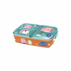 Madkasse med rum Peppa Pig    polypropylen 19,5 x 16,5 x 6,7 cm 17 x 14 x 7 cm