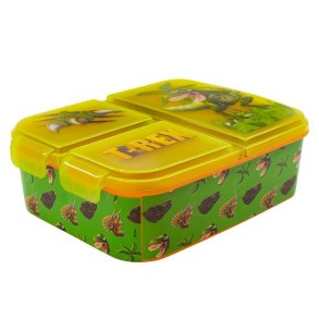 Madkasse med rum til bestik Stor Dinosaur (6,7 x 16,5 x 19,5 cm)