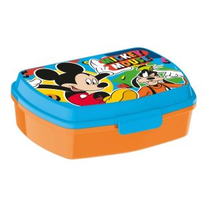 Madkasse til Sandwich Mickey Mouse Happy smiles Plastik Rd Bl (17 x 5.6 x 13.3 cm)