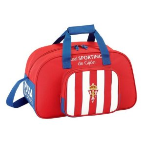 Sportstaske Real Sporting de Gijn Rd Hvid (40 x 24 x 23 cm)