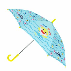 Paraply Baby Shark Beach day Gul Lysebl ( 86 cm)