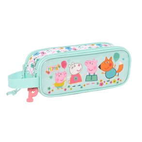Dobbelt carry-all Peppa Pig Cosy corner Lysebl (21 x 8 x 6 cm)