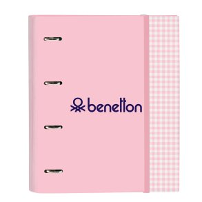 Ringbind Benetton Vichy A4 Pink (27 x 32 x 3.5 cm)