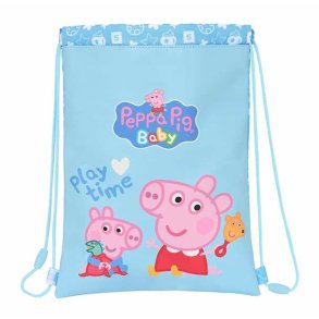 Rygsk med Snore Peppa Pig Lysebl 26 x 34 x 1 cm