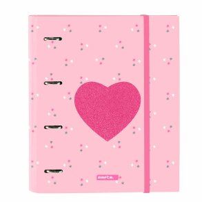 Ringbind Safta Corazn A4 Pink (27 x 32 x 3.5 cm)