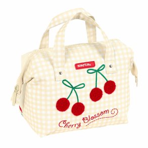 Skoletoilettaske Safta Cherry Beige 26.5 x 17.5 x 12.5 cm