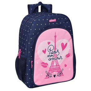 Skoletaske Safta Paris Pink Marinebl 33 x 42 x 14 cm