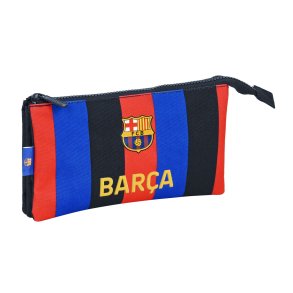 Tredobbelt bretaske F.C. Barcelona Rdbrun Marinebl 22 x 12 x 3 cm