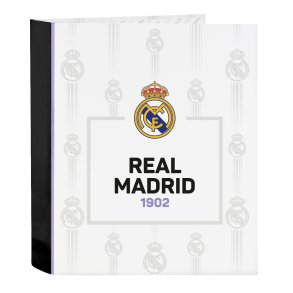 Ringbind Real Madrid C.F. Sort Hvid A4 (27 x 33 x 6 cm)