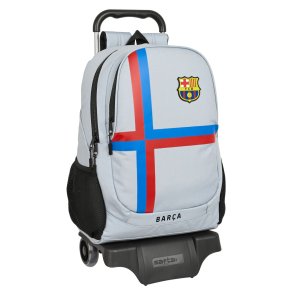 Skolerygsk med Hjul F.C. Barcelona Gr (32 x 44 x 16 cm)