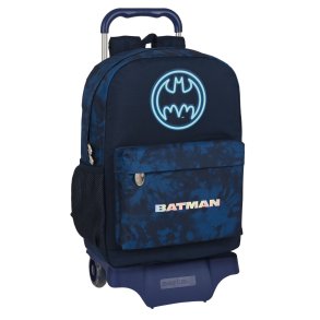Skolerygsk med Hjul Batman Legendary Marinebl 30 x 43 x 14 cm