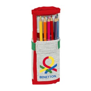 Penalhus med Tilbehr Benetton Pop Gr (27 Dele) (7 x 20 x 7 cm)