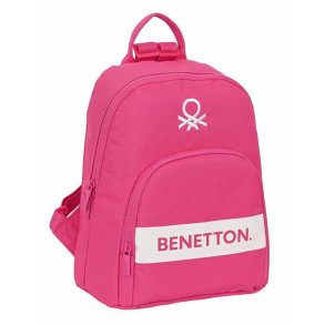 Casual Rygsk Benetton Raspberry Fuchsia 25 x 30 x 13 cm