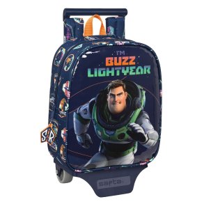 Skolerygsk med Hjul Buzz Lightyear Marinebl (22 x 27 x 10 cm)