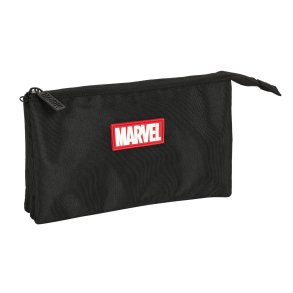 Tredobbelt bretaske Marvel Sort (22 x 12 x 3 cm)