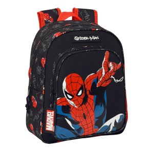 Brnetaske Spider-Man Hero Sort 27 x 33 x 10 cm