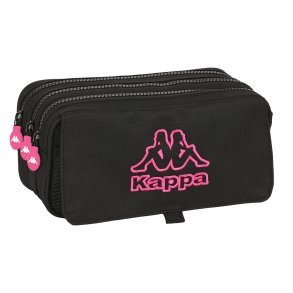 Tredobbelt bretaske Kappa Black and pink Sort (21,5 x 10 x 8 cm)