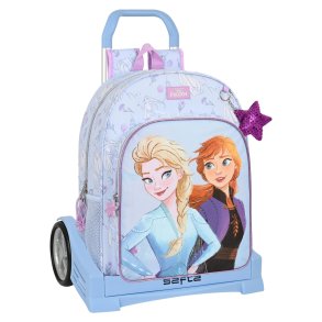Skolerygsk med Hjul Frozen Believe Syren 33 x 42 x 14 cm