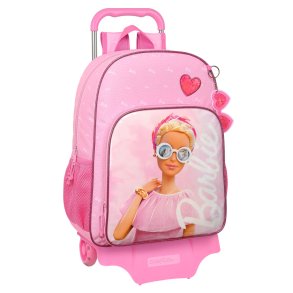 Skolerygsk med Hjul Barbie Girl Pink 33 x 42 x 14 cm