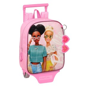 Skolerygsk med Hjul Barbie Girl Pink 22 x 27 x 10 cm