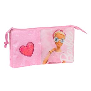 Tredobbelt bretaske Barbie Girl Pink 22 x 12 x 3 cm
