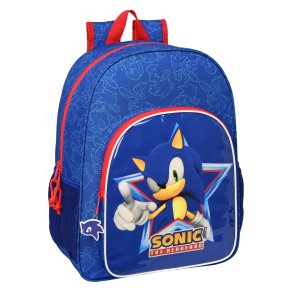 Skoletaske Sonic Let's roll Marinebl 33 x 42 x 14 cm