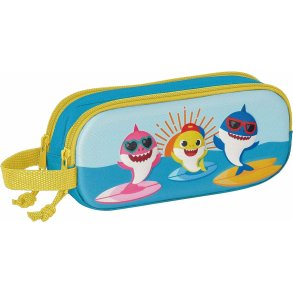Dobbelt carry-all Baby Shark Bl 21 x 8 x 6 cm 3D
