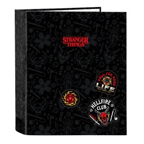 Ringbind Stranger Things Sort A4 27 x 33 x 6 cm