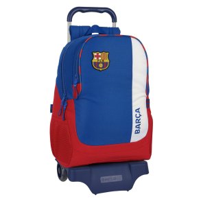 Skolerygsk med Hjul F.C. Barcelona Bl Rdbrun 32 x 44 x 16 cm