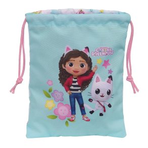 Madkasse med tilbehr Gabby's Dollhouse Lysebl Polyester 300D 20 x 25 cm