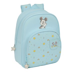 Skoletaske Mickey Mouse Clubhouse Baby Lysebl 28 x 34 x 10 cm